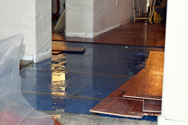 Professional Sewage Cleanup technician working in Kingman, ME